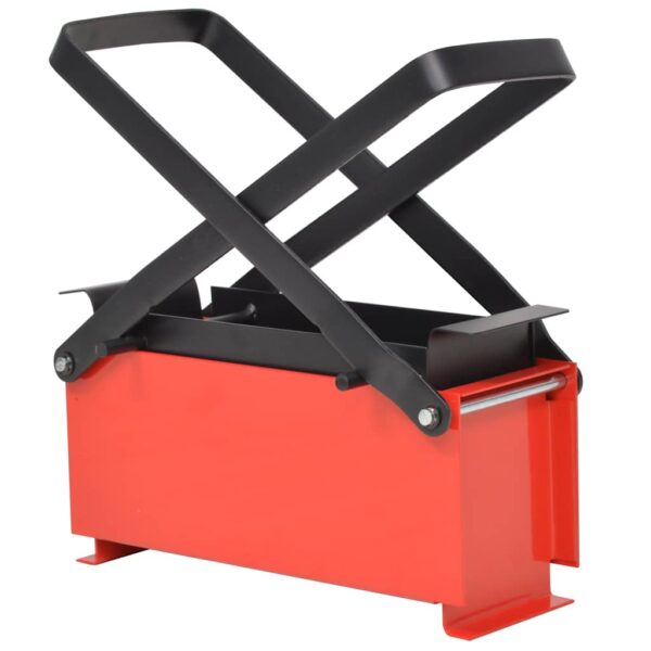 vidaXL Paper Log Briquette Maker Steel 34x14x14 cm Black and Red - Image 1