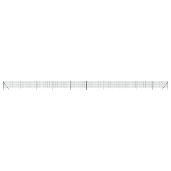 vidaXL Wire Mesh Fence Green 0.8x25 m Galvanised Steel - Image 2