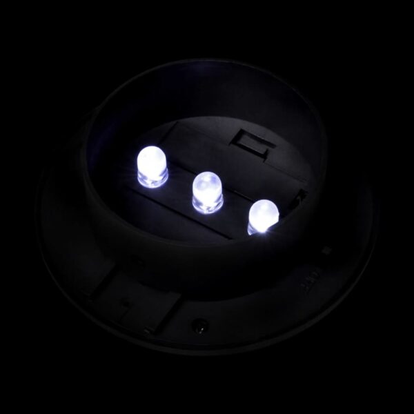 vidaXL Outdoor Solar Fence Lamps 12 pcs LED Black - Image 7