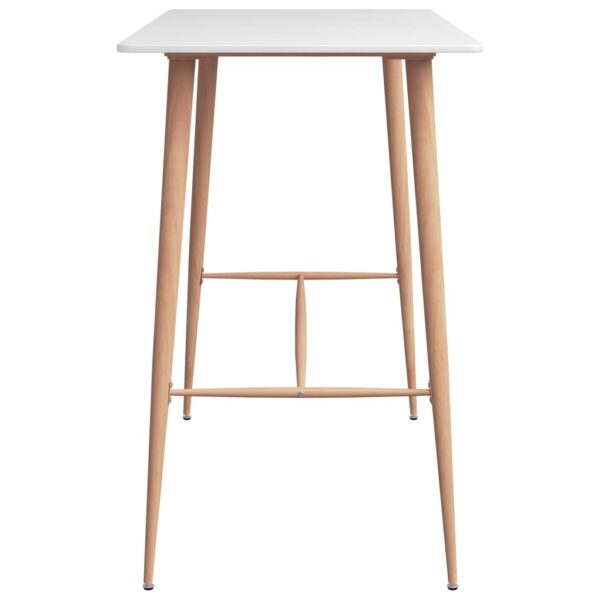 vidaXL Bar Table White 120x60x105 cm - Image 3