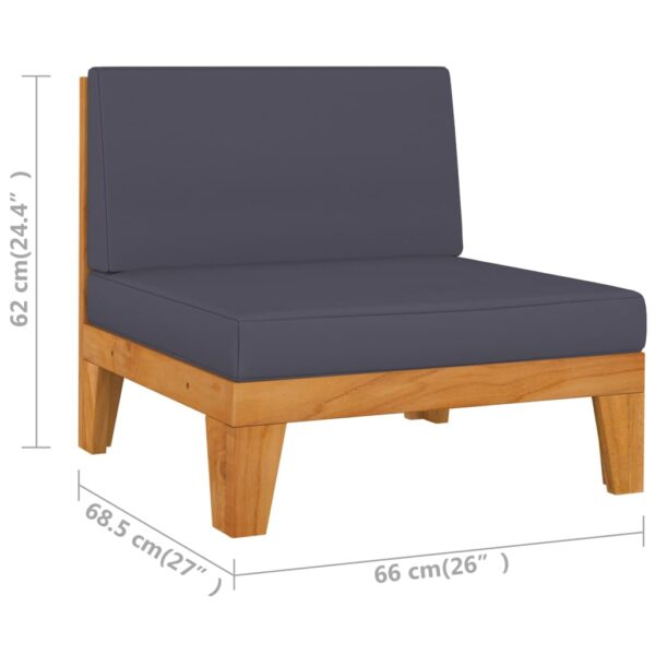 vidaXL 10 Piece Garden Lounge Set with Cushions Solid Acacia Wood - Image 10