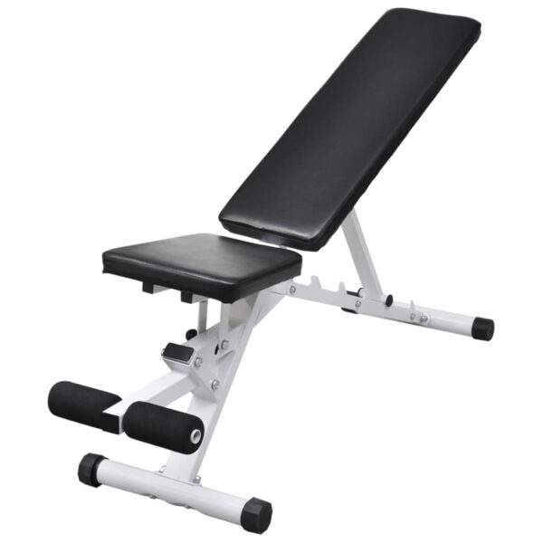 vidaXL Workout Bench with Barbell and Dumbbell Set 60.5 kg - Image 5
