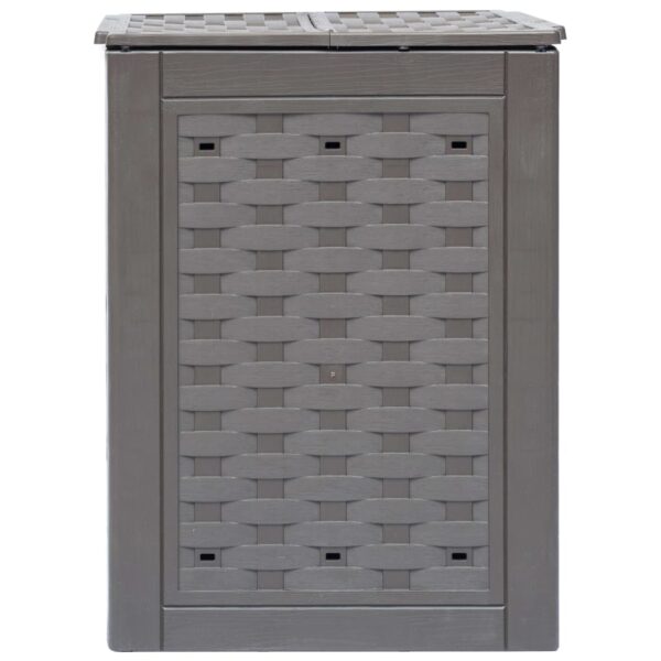 vidaXL Garden Composters 2 pcs Brown 60x60x83 cm 600 L Plastic Rattan - Image 3