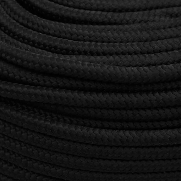 vidaXL Work Rope Black 10 mm 50 m Polyester - Image 4