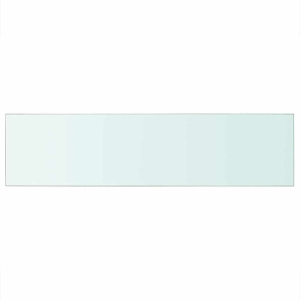 vidaXL Shelf Panel Glass Clear 100x25 cm - Image 2