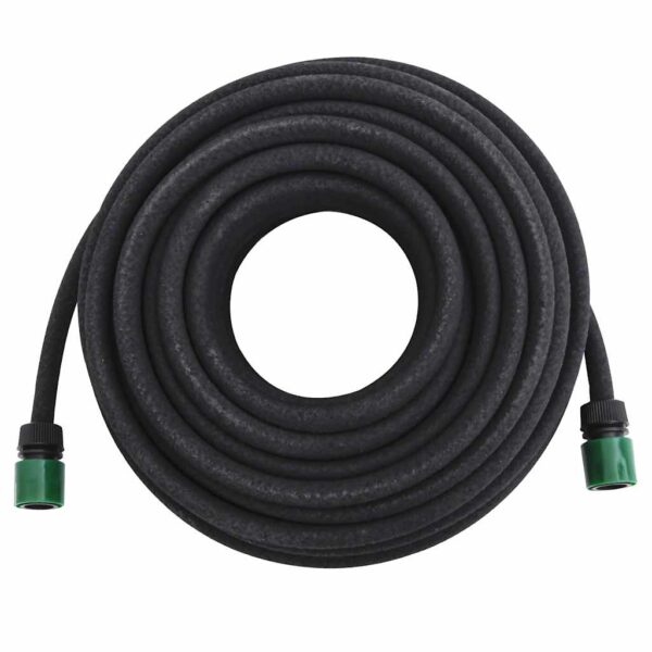 vidaXL Garden Soaker Hose Black 0.6" 25 m Rubber - Image 4