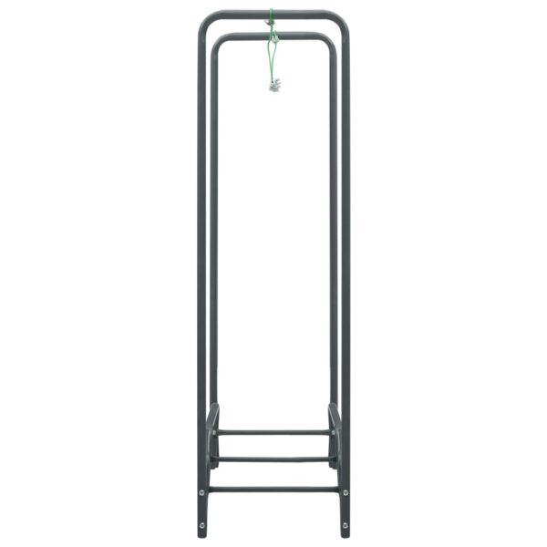 vidaXL Firewood Rack Anthracite 120x35x120 cm Steel - Image 4
