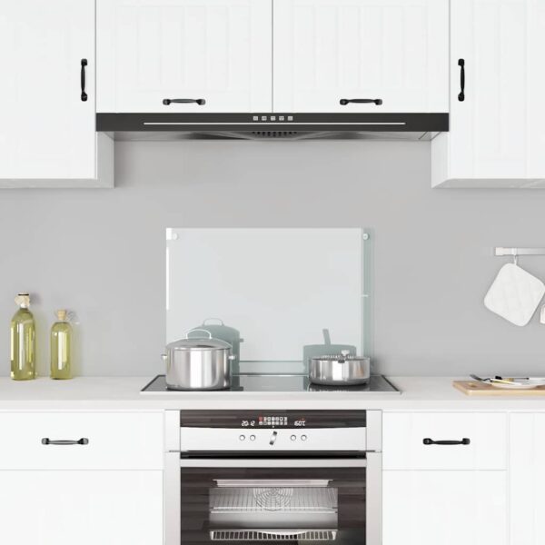 vidaXL Kitchen Backsplash Transparent 70x50 cm Tempered Glass - Image 1