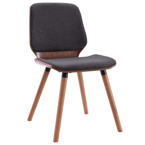 vidaXL Dining Chairs 2 pcs Grey Fabric - Image 4