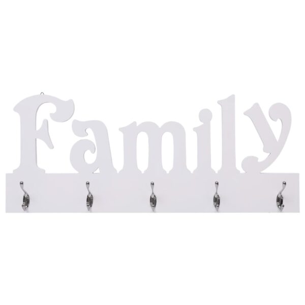 vidaXL Wall Mounted Coat Rack FAMILY 74x29.5 cm - Image 2