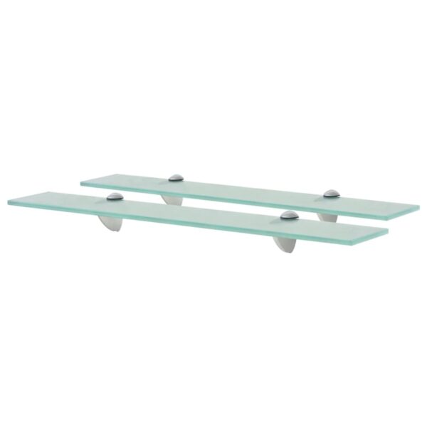 vidaXL Floating Shelves 2 pcs Glass 60x10 cm 8 mm - Image 1
