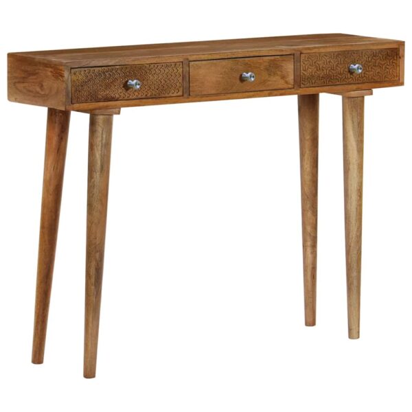 vidaXL Console Table Solid Mango Wood 102x30x79 cm - Image 12