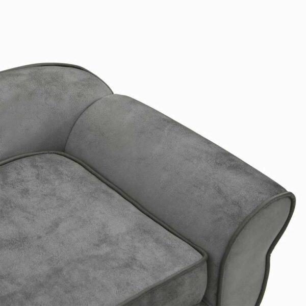 vidaXL Dog Sofa Dark Grey 72x45x30 cm Plush - Image 6