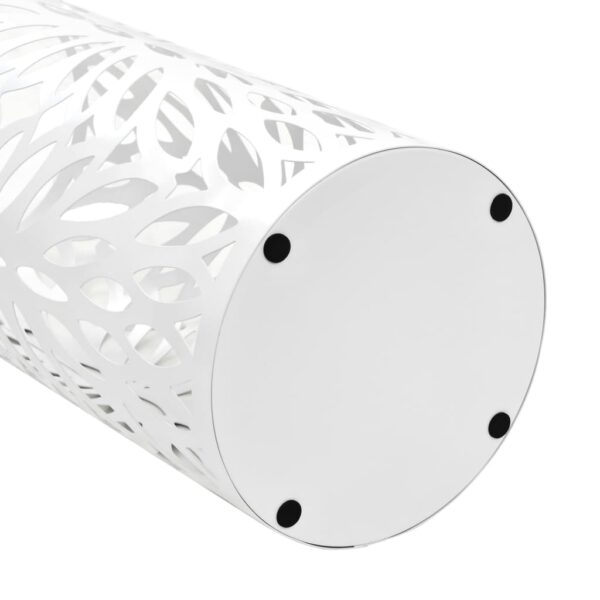 vidaXL Umbrella Stand Leaves Steel White - Image 4