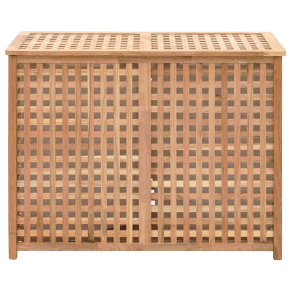 vidaXL Laundry Bin 87.5x46x67 cm Solid Walnut Wood - Image 3