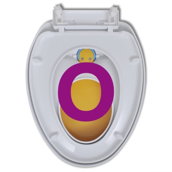 vidaXL Toilet Seats with Soft Close Lids 2 pcs Plastic White and Yellow - Image 13