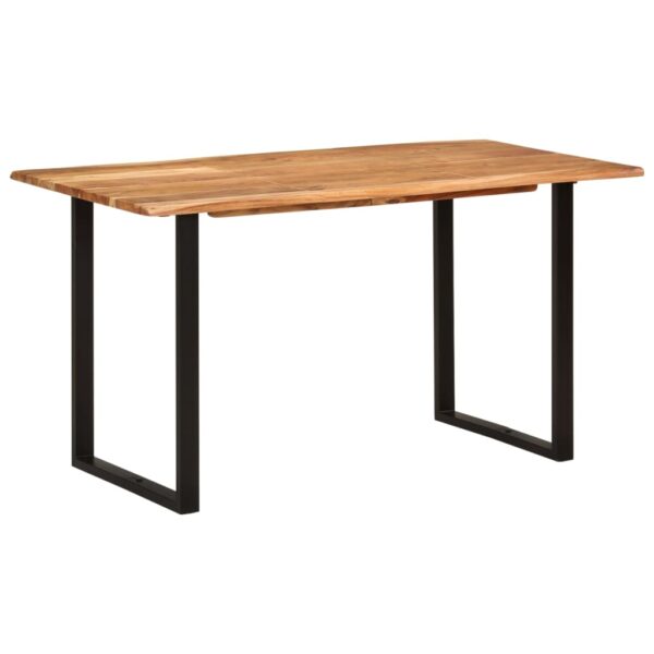 vidaXL Dining Table 140x70x76 cm Solid Acacia Wood - Image 1