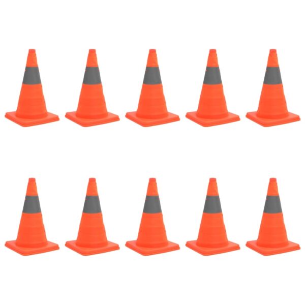 vidaXL Pop-up Traffic Cones 10 pcs 42 cm - Image 1