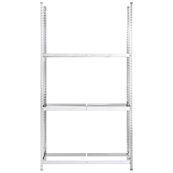 vidaXL 3-Layer Tire Racks 2 pcs Silver 110x40x200 cm Steel - Image 5