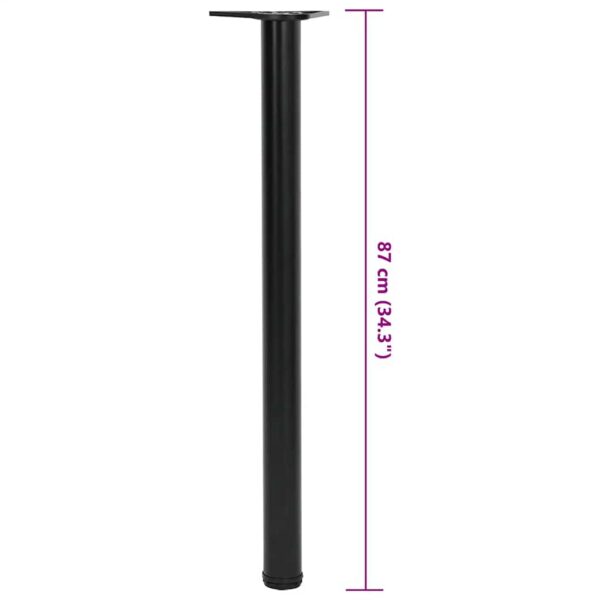 vidaXL Adjustable Table Legs 4 pcs Black 870 mm - Image 7