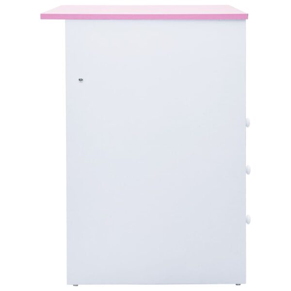 vidaXL Children Drawing Study Desk Tiltable Pink and White - Image 6