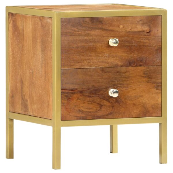 vidaXL Bedside Cabinet 40x35x50 cm Solid Mango Wood - Image 7