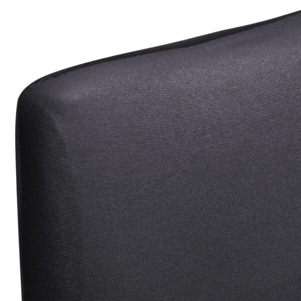 vidaXL Straight Stretchable Chair Cover 6 pcs Anthracite - Image 5