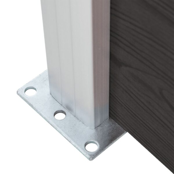 vidaXL Fence Panel WPC 175x186 cm Black - Image 6
