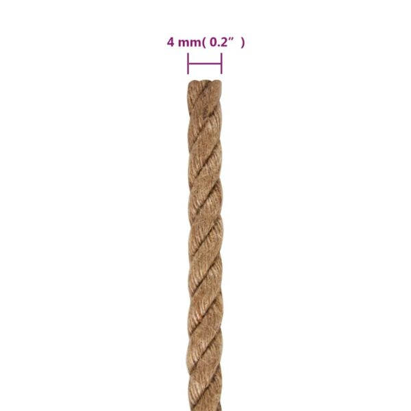 vidaXL Jute Rope 250 m Long 4 mm Thick - Image 6