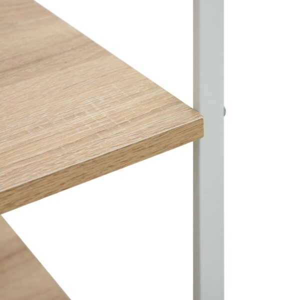 vidaXL Microwave Cabinet White and Oak 60x39.6x123 cm Engineered Wood - Image 5