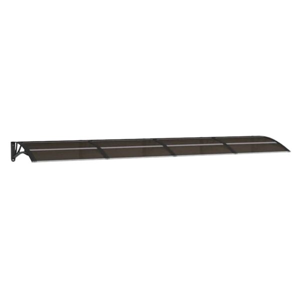 vidaXL Door Canopy Black 350x75 cm Polycarbonate - Image 2