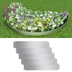 vidaXL Lawn Fences 5 pcs Galvanised Steel 100x19 cm