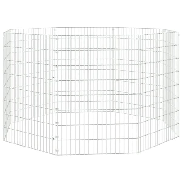 vidaXL Free Range Animal Enclosure 8-Panel 54x80 cm Galvanised Iron - Image 2