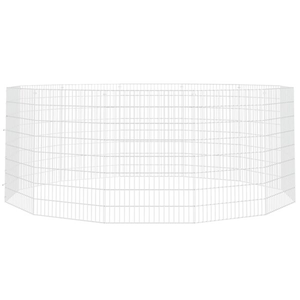 vidaXL Free Range Animal Enclosure 12-Panel 54x80 cm Galvanised Iron - Image 3