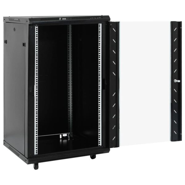 vidaXL 18U Network Cabinet with Swivel Feet 19" IP20 60x60x100 cm - Image 2