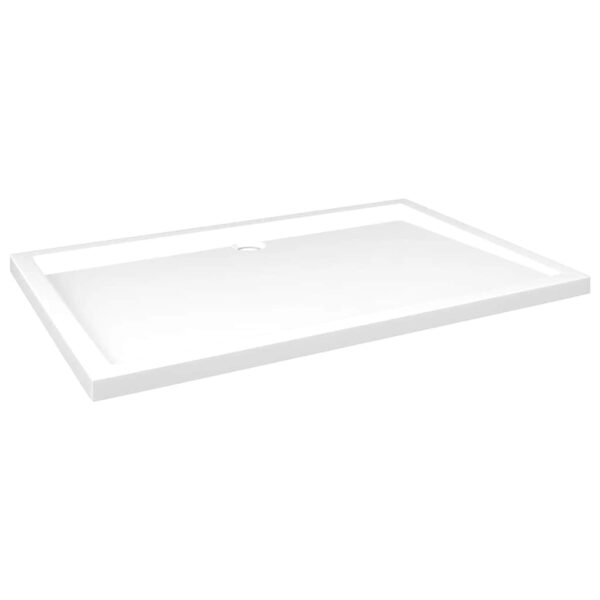 vidaXL Rectangular ABS Shower Base Tray White 80x120 cm - Image 2