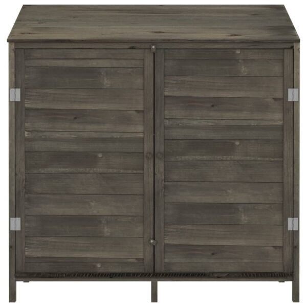 vidaXL Garden Shed Anthracite 102x52x112 cm Solid Wood Fir - Image 3