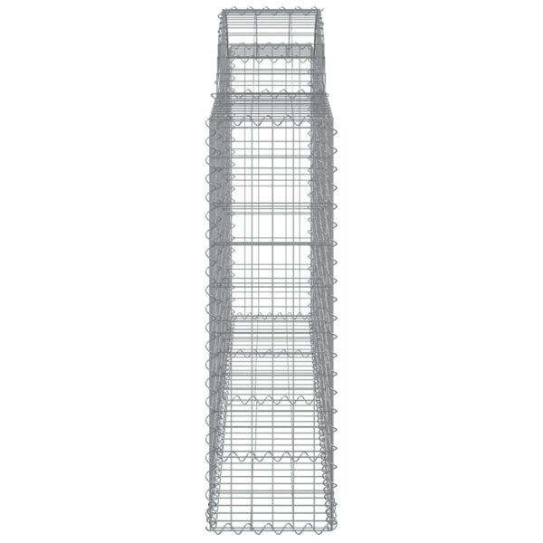 vidaXL Arched Gabion Basket 200x30x100/120 cm Galvanised Iron - Image 4