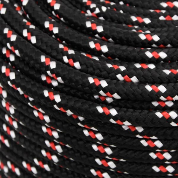 vidaXL Boat Rope Black 10 mm 25 m Polypropylene - Image 4