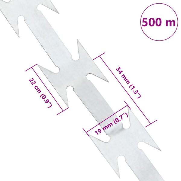 vidaXL Razor Concertina Wire Galvanised Steel 500 m - Image 5