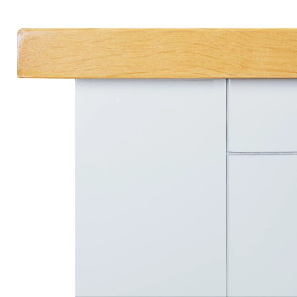 vidaXL Console Table 83x30x73 cm Solid Oak Wood - Image 9