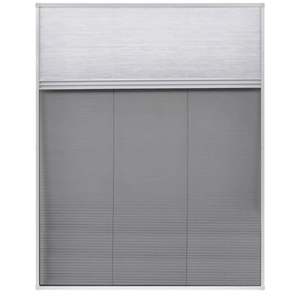 vidaXL Plisse Insect Screen for Windows Aluminium 80x100 cm with Shade - Image 3