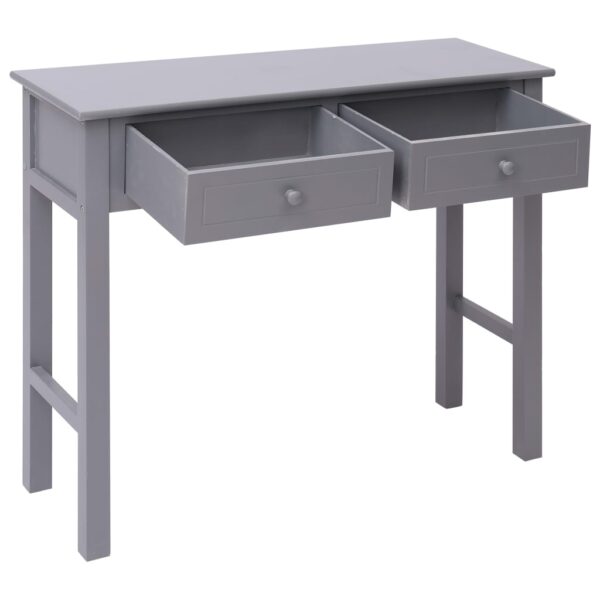 vidaXL Console Table Grey 90x30x77 cm Wood - Image 4
