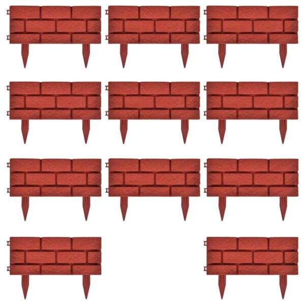 vidaXL Lawn Divider with Brick Design 11 pcs - Image 10