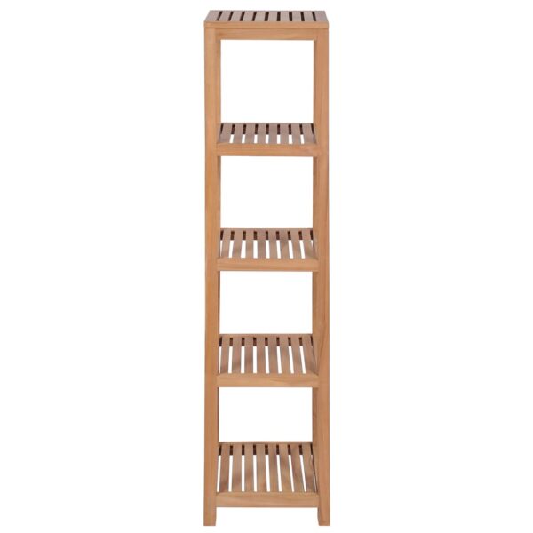 vidaXL 4-Tier Bathroom Storage Rack Solid Teak 42x42x165 cm - Image 2
