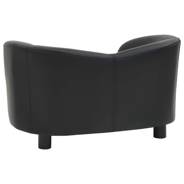 vidaXL Dog Sofa Black 67x41x39 cm Faux Leather - Image 5