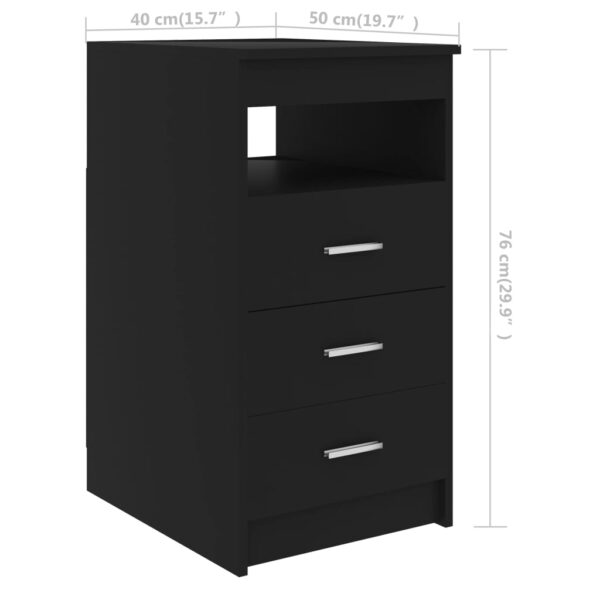 vidaXL Desk Black 140x50x76 cm Engineered Wood - Image 11