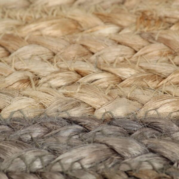 vidaXL Handmade Rug Jute with Grey Border 120 cm - Image 5
