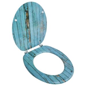 vidaXL Toilet Seats with Hard Close Lids MDF Old Wood