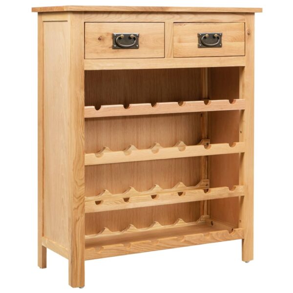 vidaXL Wine Cabinet 72x32x90 cm Solid Oak Wood - Image 4